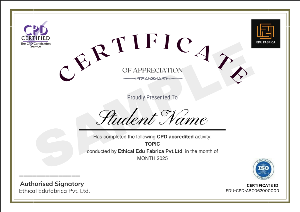 CPD Certificate Ai in health care embryology neuroscience oncology dermatology